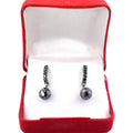7 mm Certified Black Diamond Designer Earrings For Women's - ZeeDiamonds