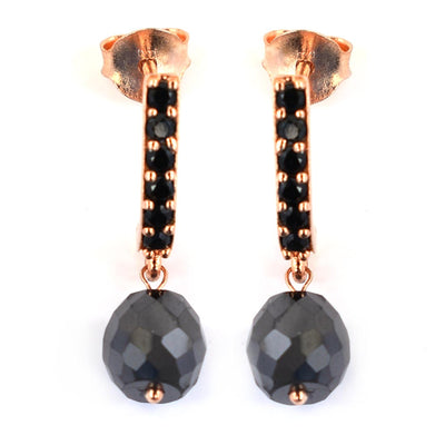 7 mm AAA Certified Black Diamond Designer Earring, Great Brilliance - ZeeDiamonds