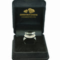 4.50 Cts Marquise Cut Black Diamond Solitaire with Accents Designer Ring - ZeeDiamonds