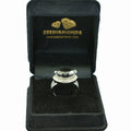 3 Ct, Certified Black Diamond Designer Ring With Diamond Accents - ZeeDiamonds