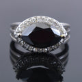 3 Ct, Certified Black Diamond Designer Ring With Diamond Accents - ZeeDiamonds