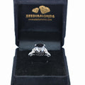 6 Ct Certified Black Diamond Ring With Diamond Accents - ZeeDiamonds