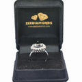 5.10 Ct Black Diamond Solitaire Designer Ring with Diamond Accents - ZeeDiamonds