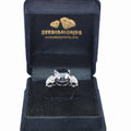 4.5 Ct Black Diamond Designer Ring With Rose Cut Diamond Accents - ZeeDiamonds