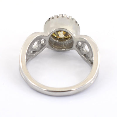 1.40 Ct Certified Champagne Diamond Solitaire Ring, Beautiful Design - ZeeDiamonds