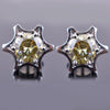 1.4 Ct Champagne Diamond Solitaire Studs in 925 Silver - ZeeDiamonds