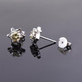 1.4 Ct Champagne Diamond Solitaire Studs in 925 Silver - ZeeDiamonds