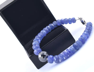 5mm-7mm Certified Tanzanite Gemstone Bracelet - ZeeDiamonds