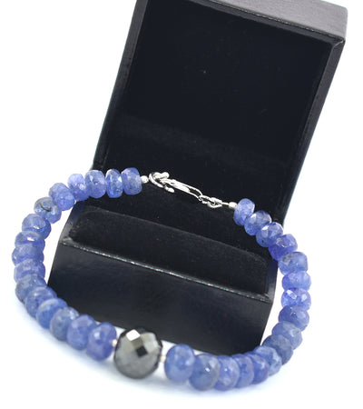 5mm-7mm Certified Tanzanite Gemstone Bracelet - ZeeDiamonds