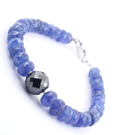 5mm-7mm Certified Tanzanite Gemstone Bracelet - ZeeDiamonds