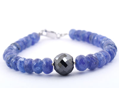 5mm-7mm Certified Tanzanite Gemstone Bracelet - ZeeDiamonds