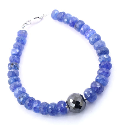 5mm-7mm Certified Tanzanite Gemstone Bracelet - ZeeDiamonds