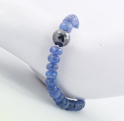 5mm-7mm Certified Tanzanite Gemstone Bracelet - ZeeDiamonds