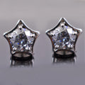 2 Ct Star Shape Blue Diamond Solitaire Studs in 925 Sterling Silver - ZeeDiamonds