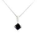 1.25 Ct Princess Shape Black Diamond Fancy Pendant For Women's - ZeeDiamonds