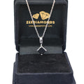 1.25 Ct Princess Shape Black Diamond Fancy Pendant For Women's - ZeeDiamonds