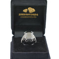 9 Ct Black Diamond Ring With Rose Cut Diamond Accents - ZeeDiamonds