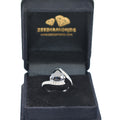 3.5 Ct Trillion Shape Black Diamond Designer Ring With Diamond Accents - ZeeDiamonds