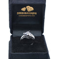 4.20 Ct Triangle cut Black Diamond with White Diamond Accents Fancy Ring - ZeeDiamonds