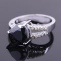 3 Ct Trillion Shape Black Diamond Beautiful Ring With Diamond Accents - ZeeDiamonds