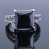 4.5 Ct Black Diamond Ring With Rose Cut Diamond Accents - ZeeDiamonds