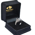 4.5 Ct Black Diamond Ring With Rose Cut Diamond Accents - ZeeDiamonds