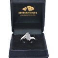 2 Ct Marquise Shape Black Diamond Ring With Diamond Accents - ZeeDiamonds