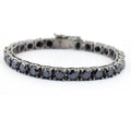 5 mm Black Diamond Tennis Bracelet in 925 Silver, 100% Certified - ZeeDiamonds