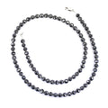 6 mm Black Diamond Beads Necklace -Great Shine & Luster.16" to 28" options. - ZeeDiamonds