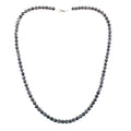 6 mm Black Diamond Beads Necklace -Great Shine & Luster.16" to 28" options. - ZeeDiamonds