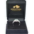 0.70 Ct Certified Blue Diamond Women's Ring with Diamond Accents - ZeeDiamonds