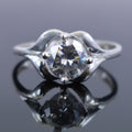 0.75 Ct AAA Quality Off-White Diamond Solitaire Ring, Great Design - ZeeDiamonds