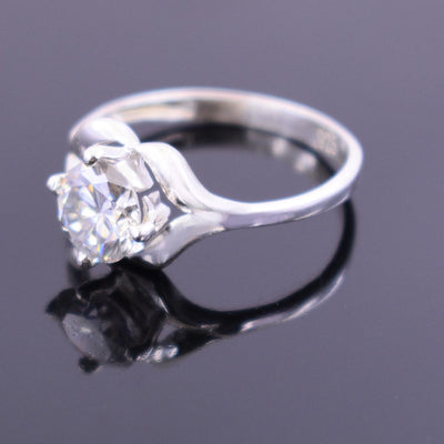 0.75 Ct AAA Quality Off-White Diamond Solitaire Ring, Great Design - ZeeDiamonds