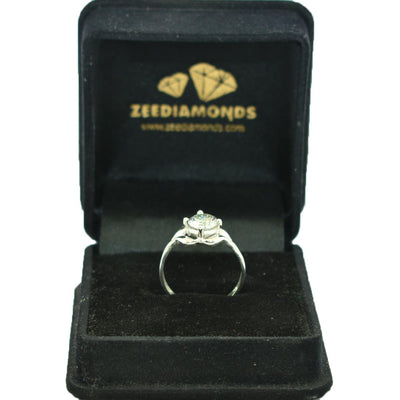 0.75 Ct AAA Quality Off-White Diamond Solitaire Ring, Great Design - ZeeDiamonds