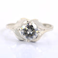 0.75 Ct AAA Quality Off-White Diamond Solitaire Ring, Great Design - ZeeDiamonds