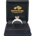 1.40 Ct Champagne Diamond Designer Ring with White Diamond Accents - ZeeDiamonds