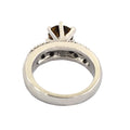 1.40 Ct Champagne Diamond Designer Ring with White Diamond Accents - ZeeDiamonds