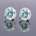 3 Ct AAA Quality, Certified Light Blue Diamond Solitaire Studs, Ideal For Gift, Great Brilliance ! - ZeeDiamonds