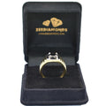 3 Carat Black Diamond Engagement Ring In 925 Silver - ZeeDiamonds