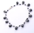 Certified 3mm Black Diamond Fancy Shape,Briolette Diamond Beads Bracelet - ZeeDiamonds