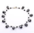 Certified 3mm Black Diamond Fancy Shape,Briolette Diamond Beads Bracelet - ZeeDiamonds