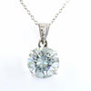 2.90 Ct AAA Certified Off-White Tinge of Blue Diamond Solitaire Pendant - ZeeDiamonds