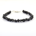 48.25 Ct Certified Black Rough Diamond Bracelet in 925 Silver- Great Style - ZeeDiamonds