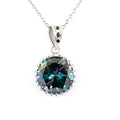 4.50 Ct Deep Blue Diamond Solitaire Pendant, 100% Certified - ZeeDiamonds