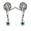 Gorgeous 3.50 Ct AAA Certified Blue Diamond Dangler Earring in Prong Setting ! - ZeeDiamonds