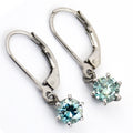 Gorgeous 3.50 Ct AAA Certified Blue Diamond Dangler Earring in Prong Setting ! - ZeeDiamonds