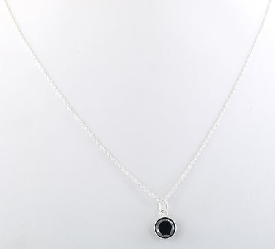 1.25 Ct AAA Quality Certified Black Diamond Chain Pendant - ZeeDiamonds