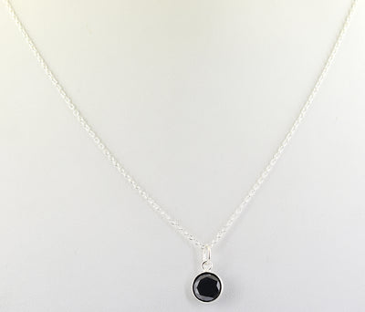 1.49 Ct AAA Certified Black Diamond Pendant Chain Necklace, Elegant Jewelry - ZeeDiamonds