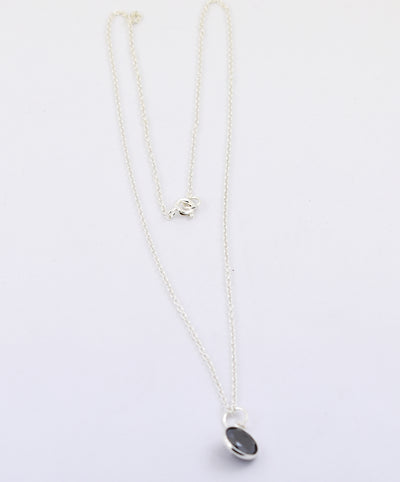 1.49 Ct AAA Certified Black Diamond Pendant Chain Necklace, Elegant Jewelry - ZeeDiamonds