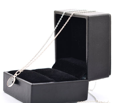 1.25 Ct AAA Quality Certified Black Diamond Chain Pendant - ZeeDiamonds